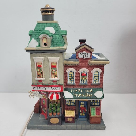 Santa's Workbench Collection Towne Series Village Annie's Market 1999 - Picture 2 of 7